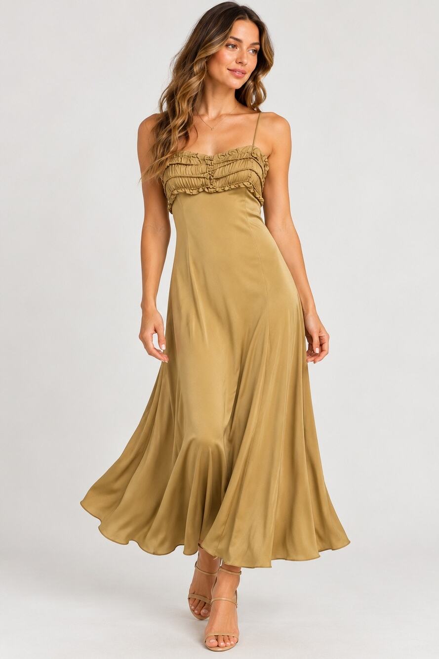 ASTR the Label Satin Smocked Slip Dress – NWT XS